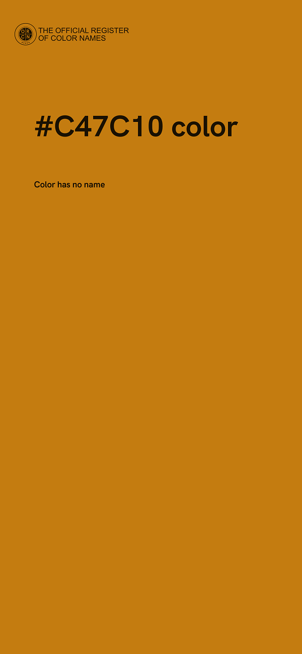 #C47C10 color image