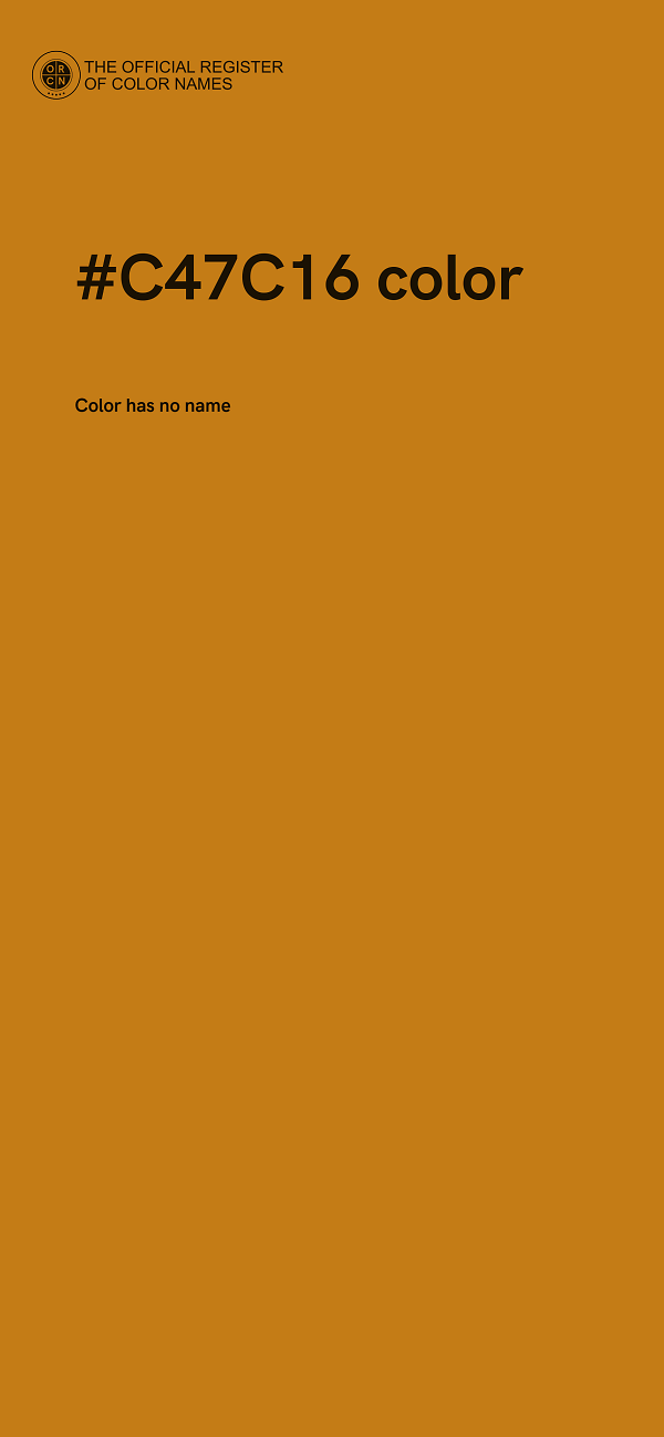 #C47C16 color image