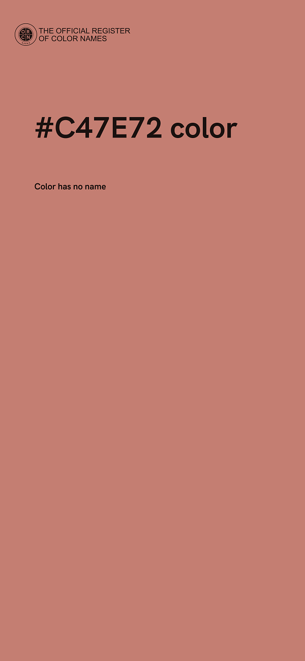 #C47E72 color image