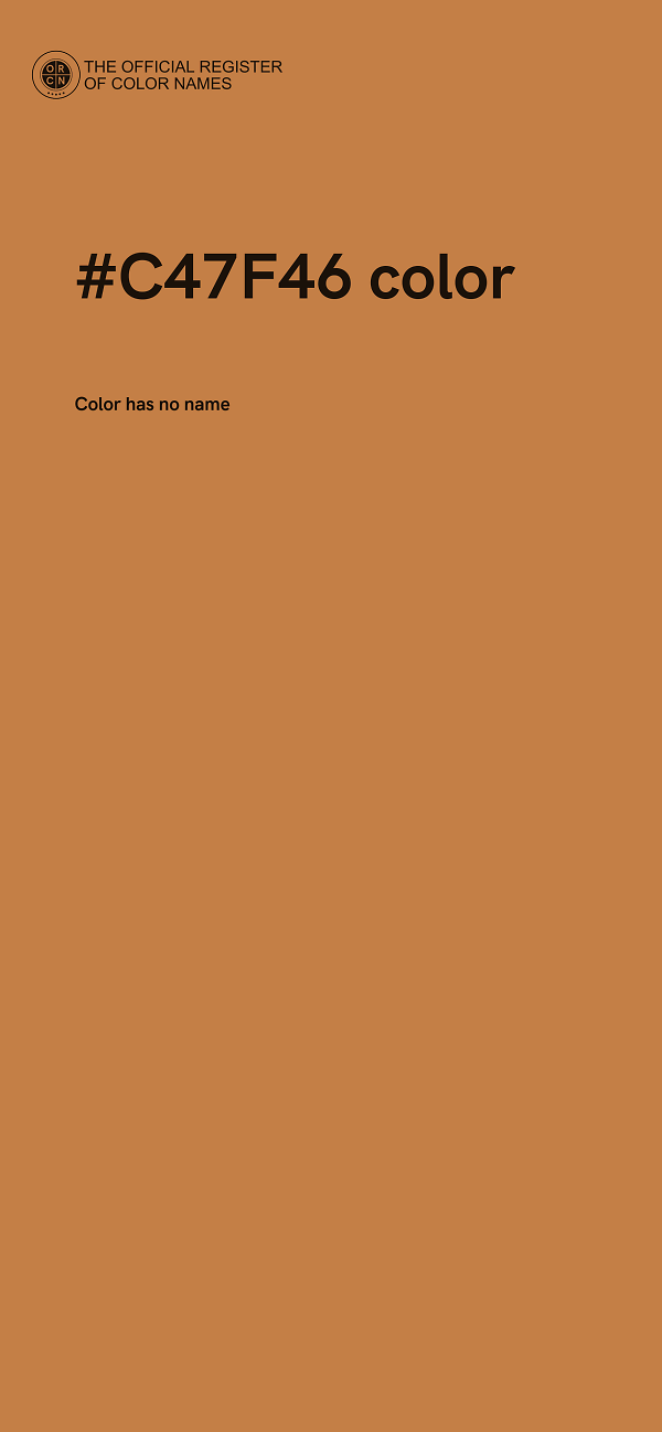 #C47F46 color image