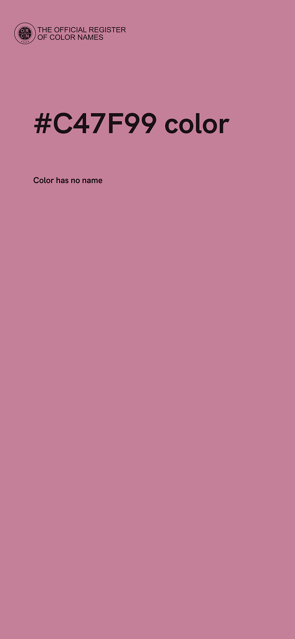#C47F99 color image