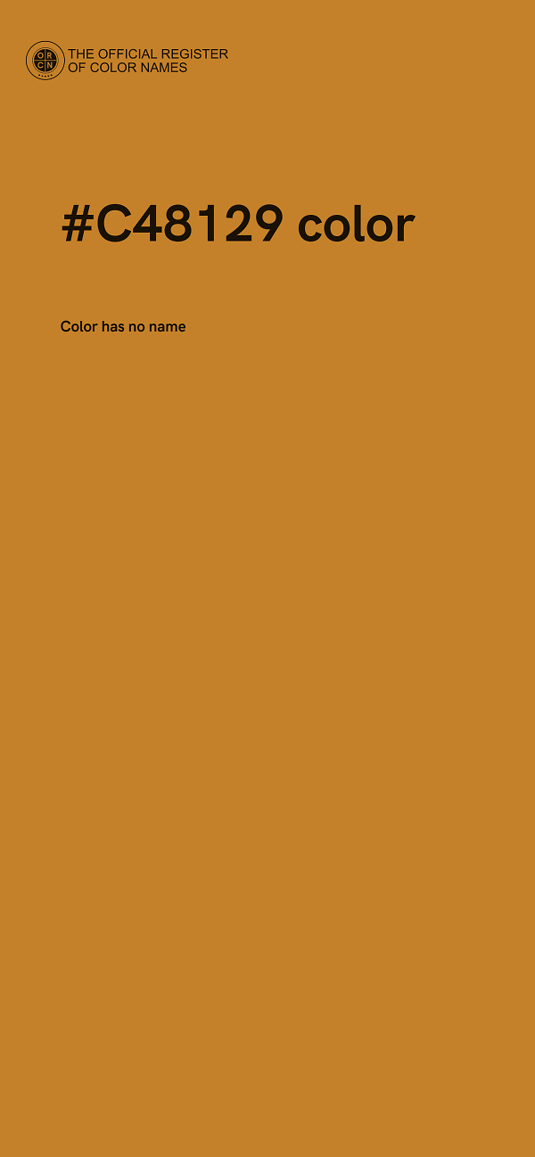 #C48129 color image