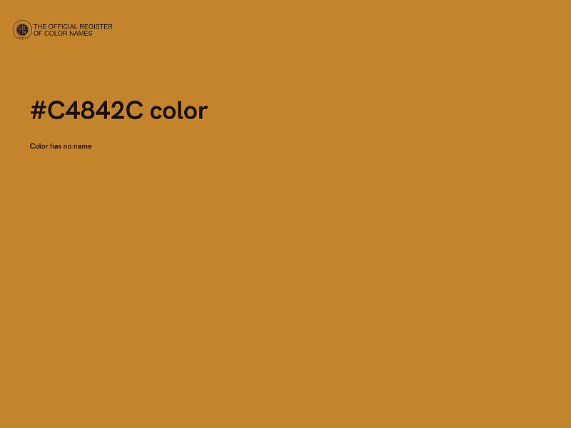 #C4842C color image