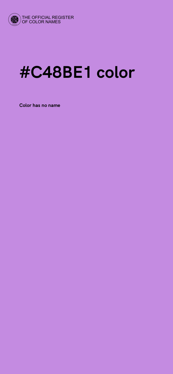 #C48BE1 color image