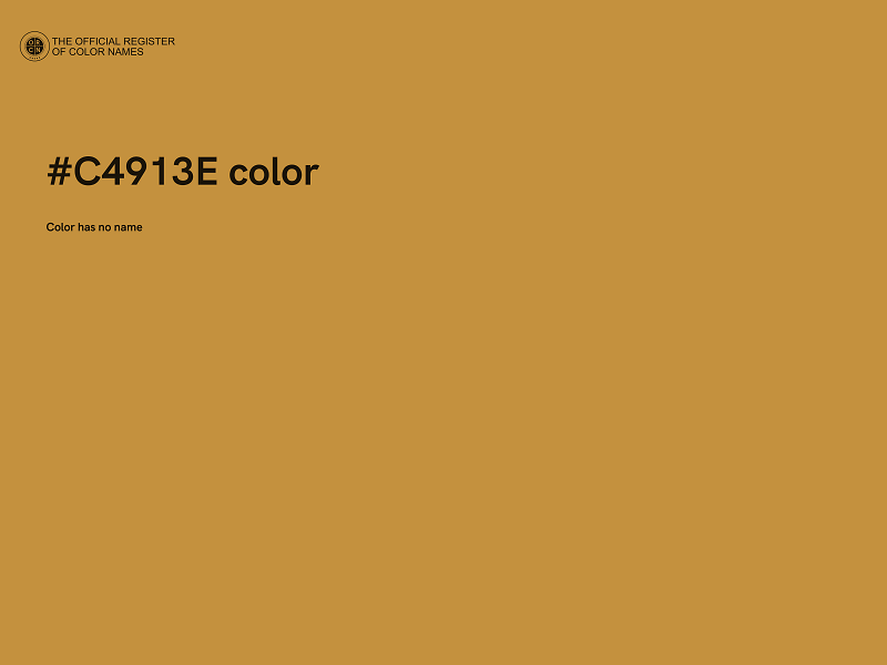 #C4913E color image