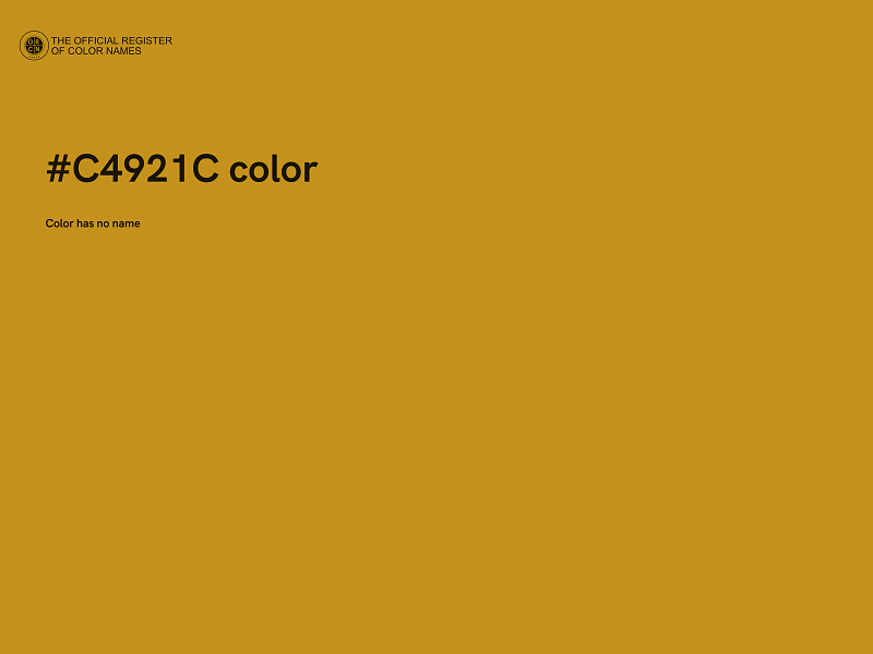 #C4921C color image