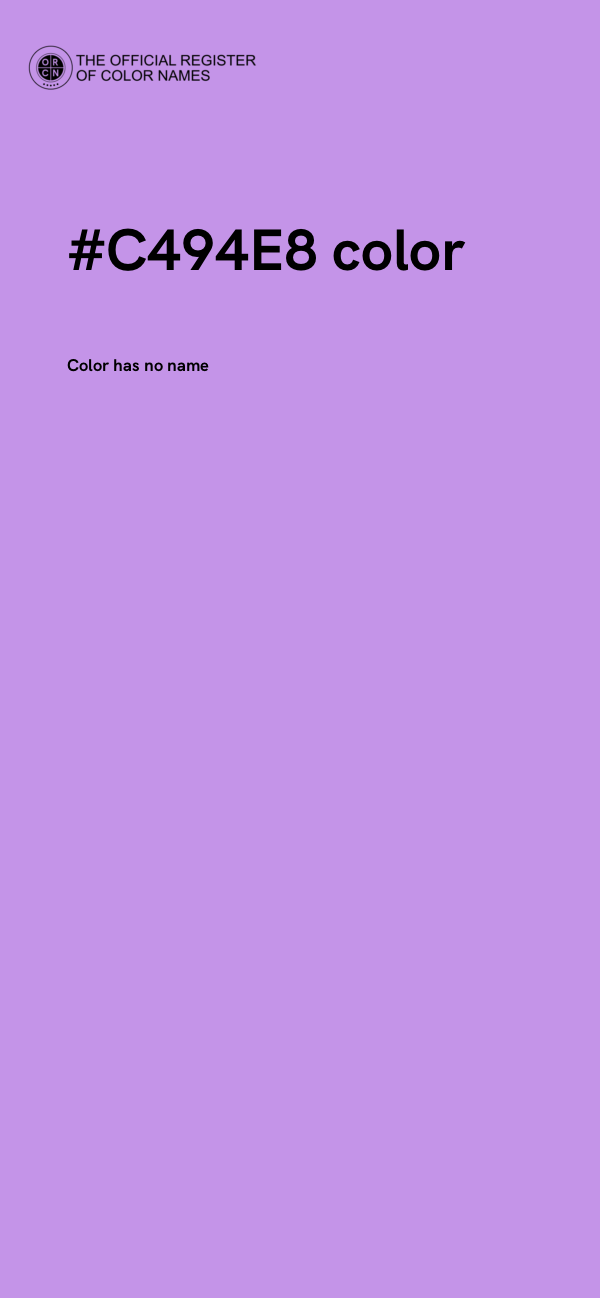 #C494E8 color image