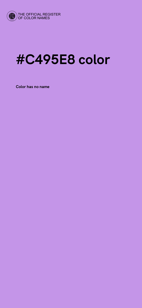 #C495E8 color image
