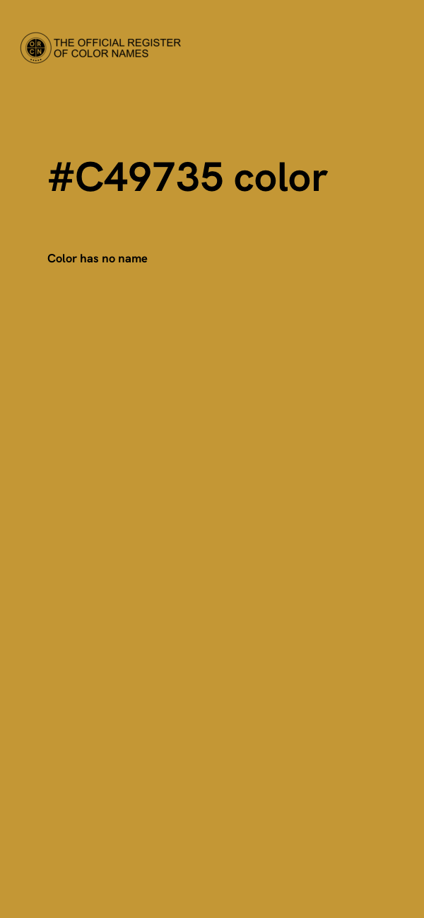 #C49735 color image