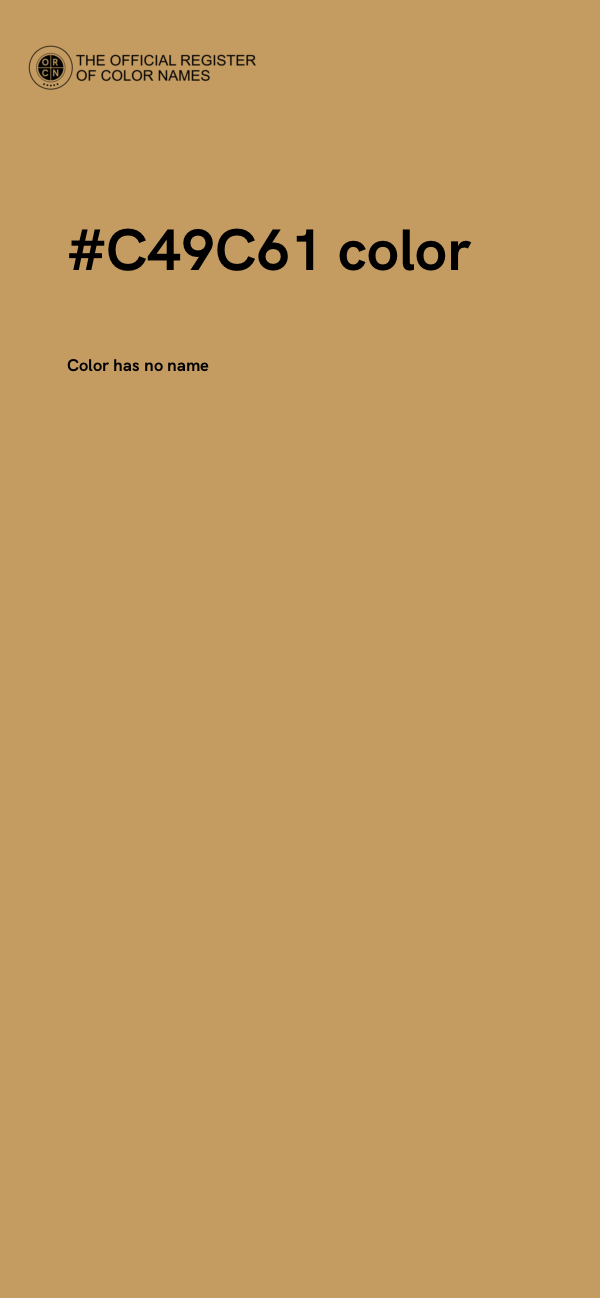#C49C61 color image