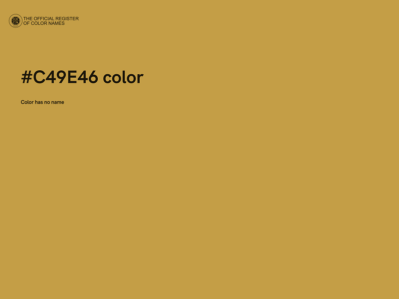 #C49E46 color image