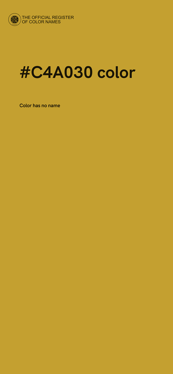 #C4A030 color image