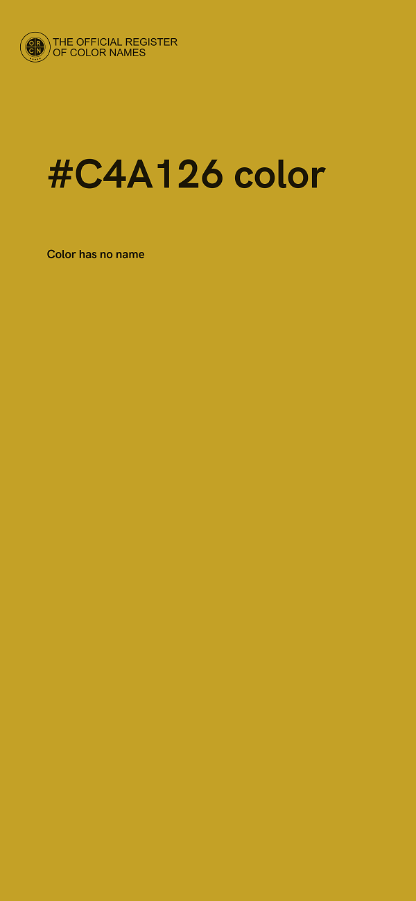 #C4A126 color image