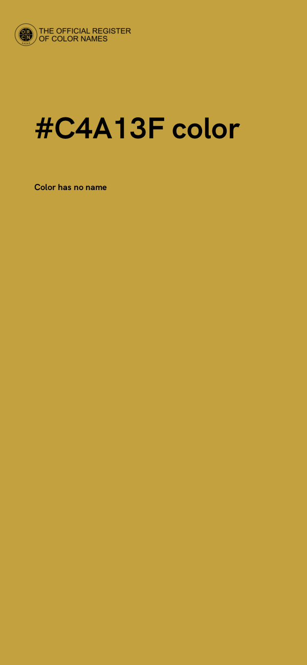 #C4A13F color image