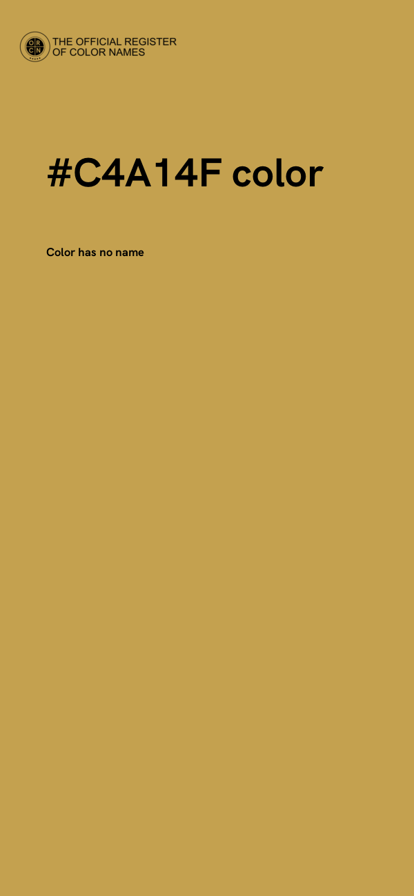 #C4A14F color image