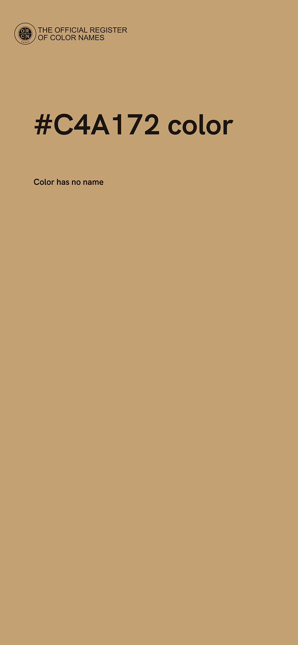 #C4A172 color image