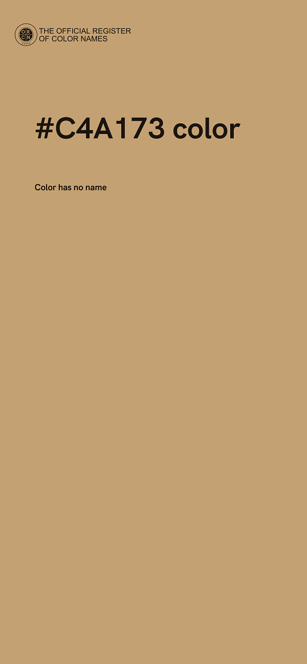 #C4A173 color image