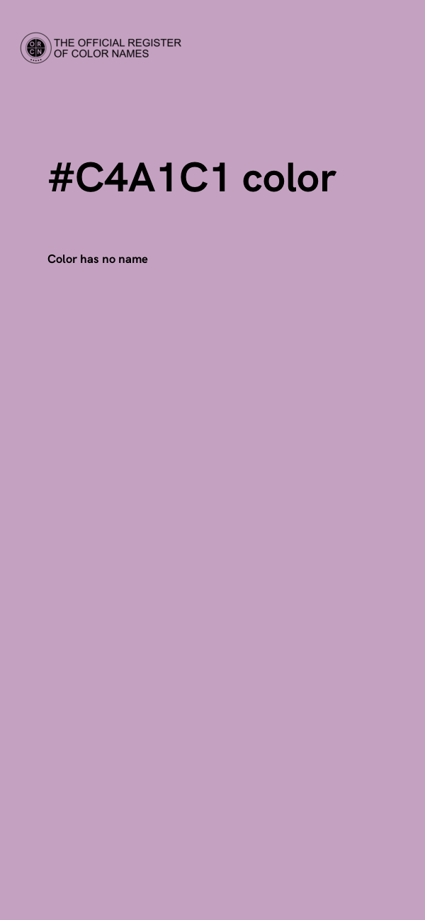 #C4A1C1 color image