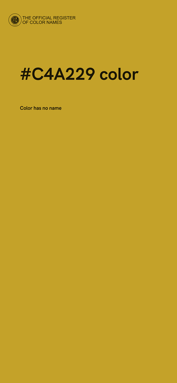 #C4A229 color image