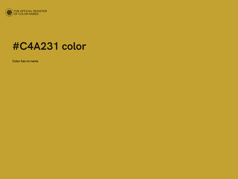 #C4A231 color image
