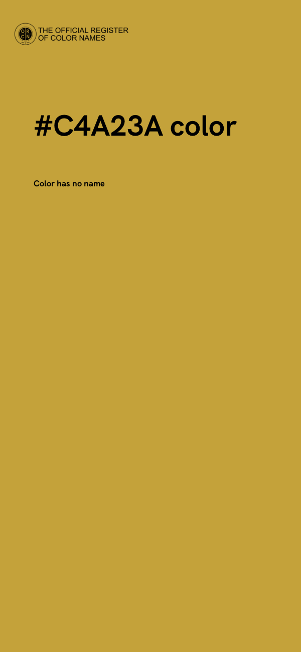 #C4A23A color image