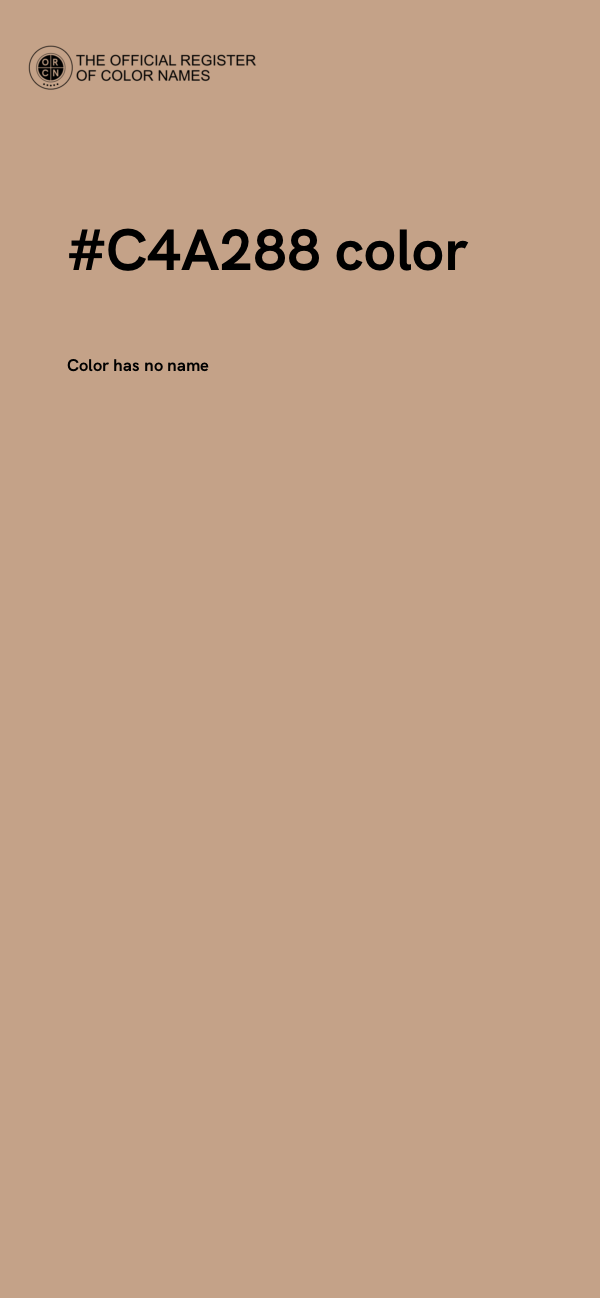 #C4A288 color image