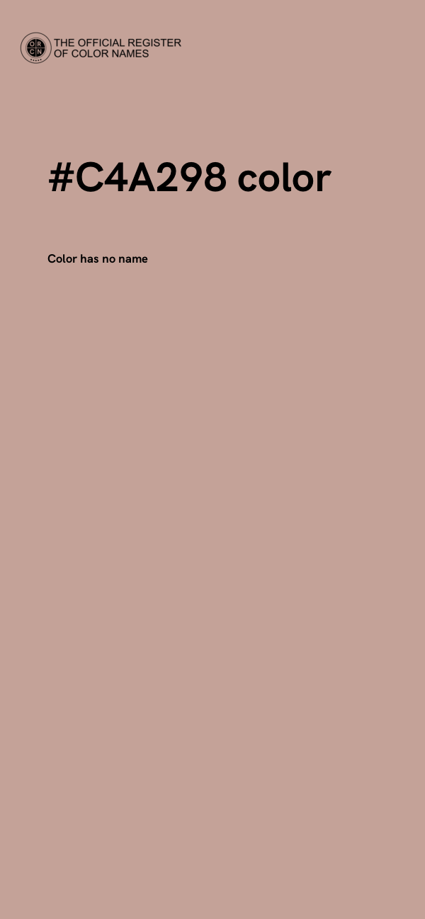 #C4A298 color image