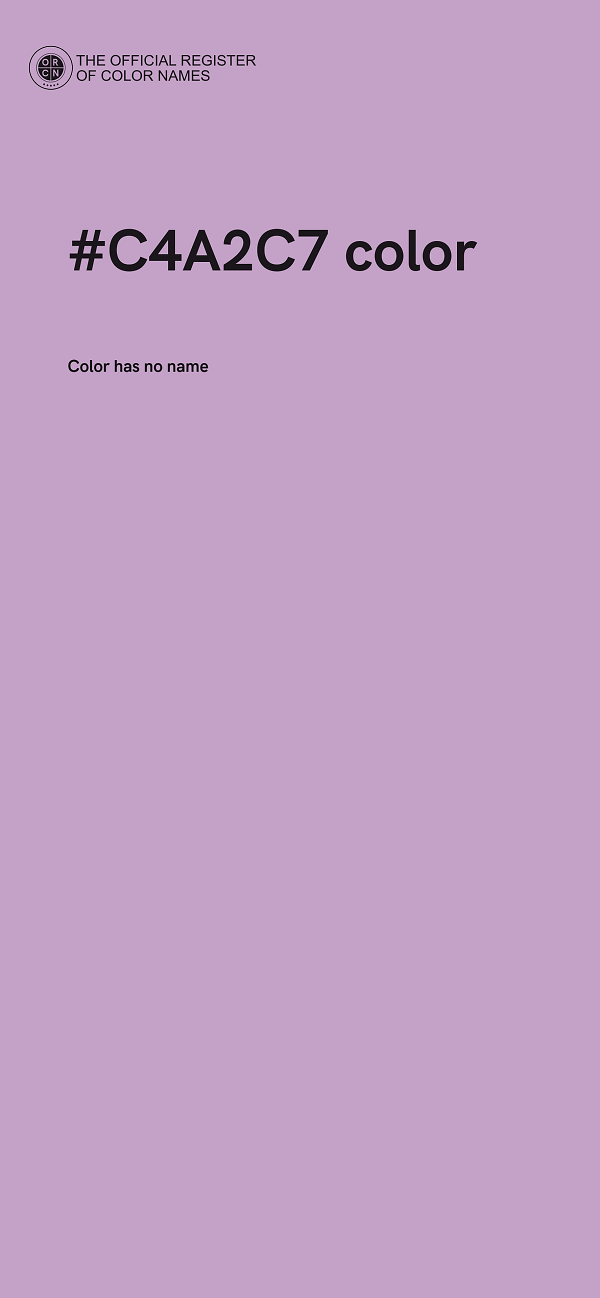 #C4A2C7 color image