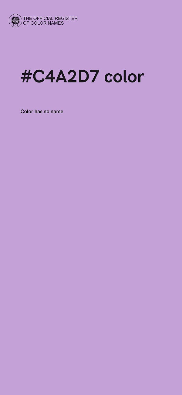 #C4A2D7 color image