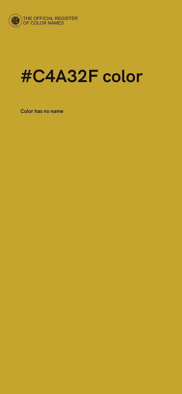 #C4A32F color image