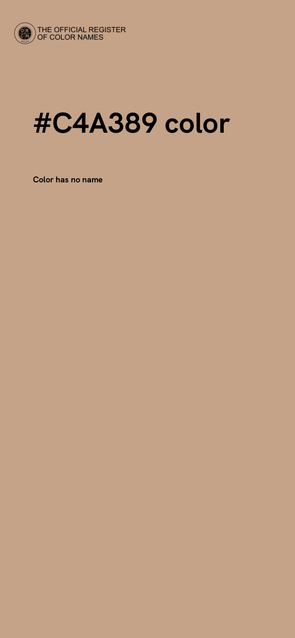 #C4A389 color image