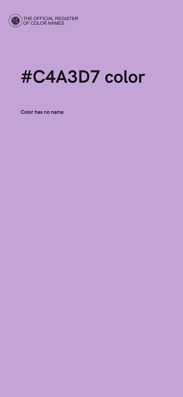 #C4A3D7 color image