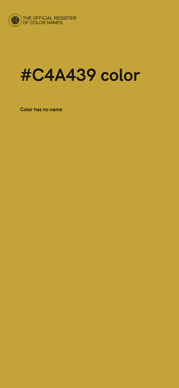 #C4A439 color image
