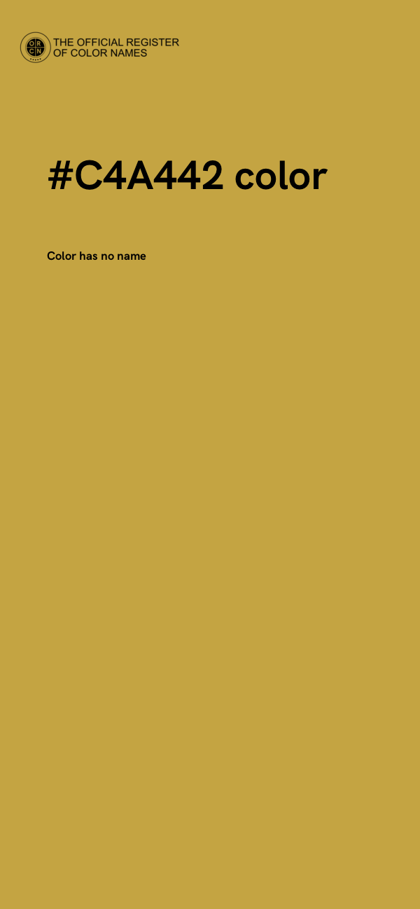 #C4A442 color image