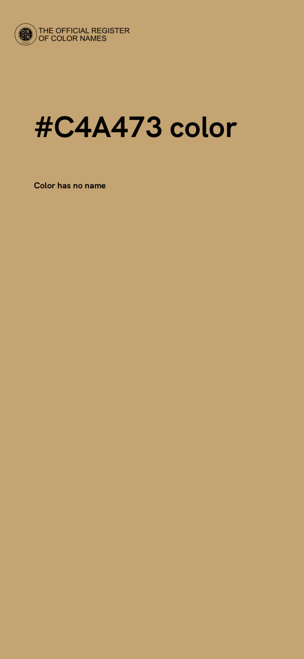 #C4A473 color image