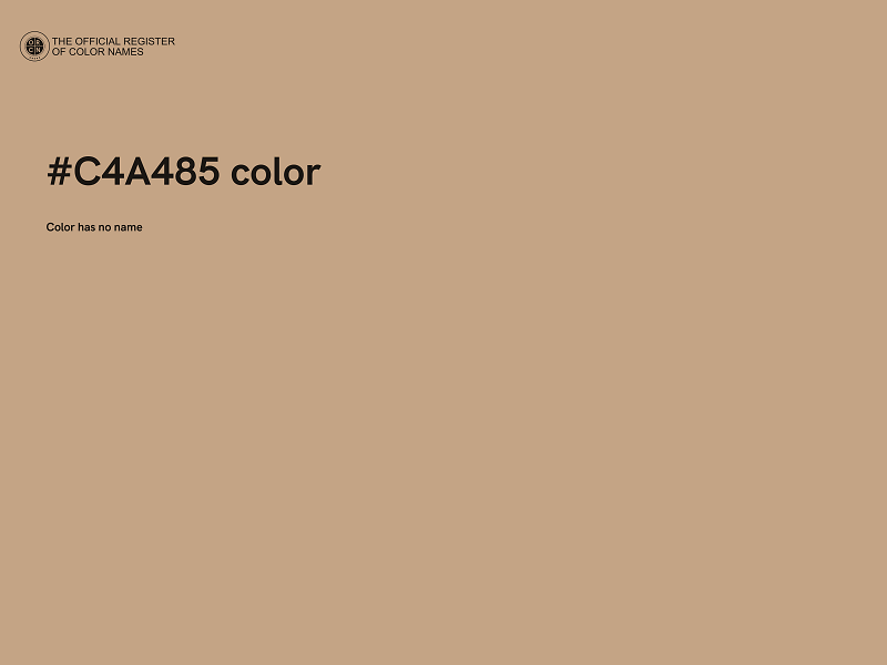 #C4A485 color image