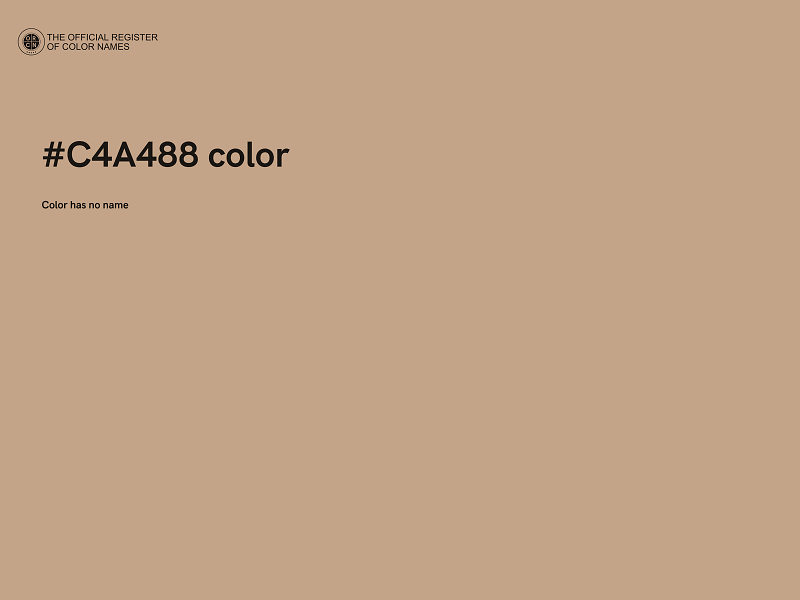 #C4A488 color image