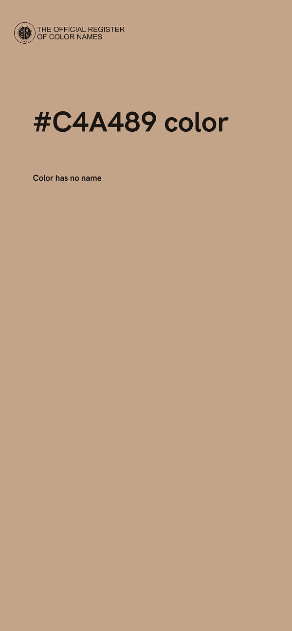 #C4A489 color image