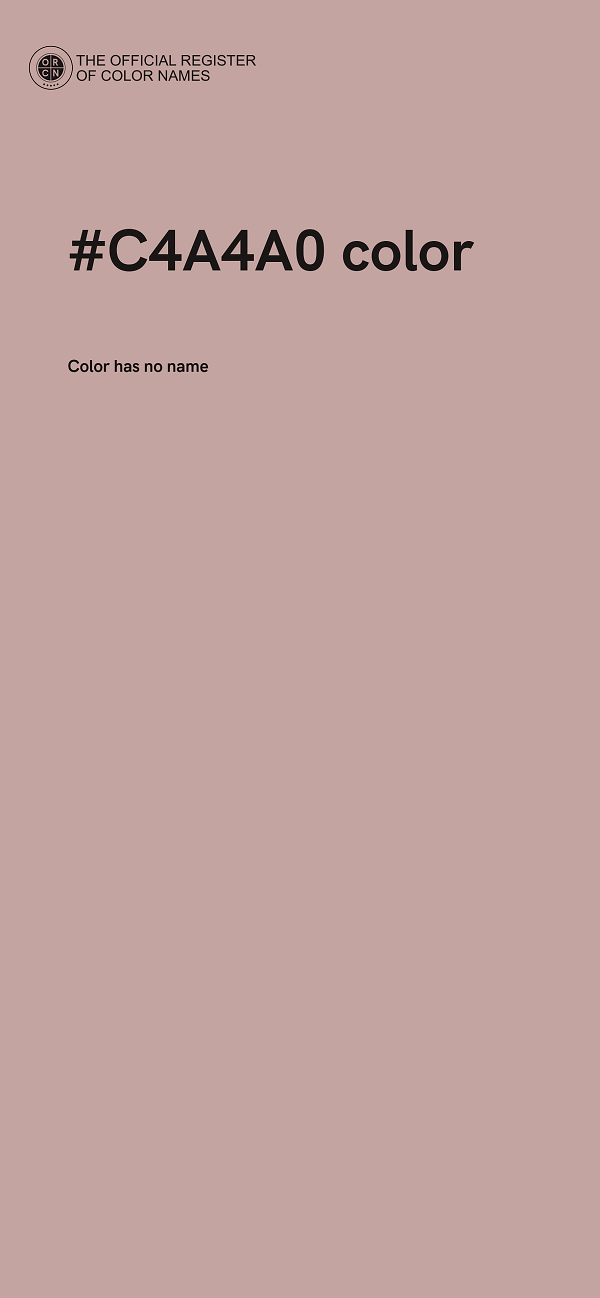 #C4A4A0 color image