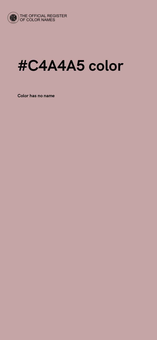 #C4A4A5 color image