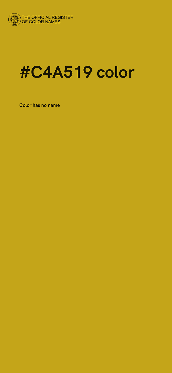 #C4A519 color image