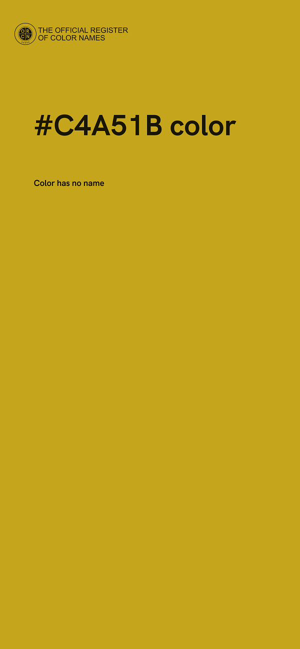 #C4A51B color image