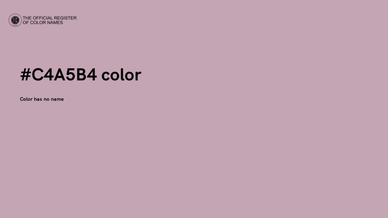 #C4A5B4 color image