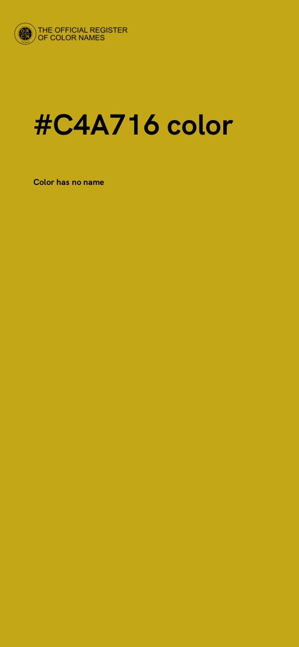 #C4A716 color image