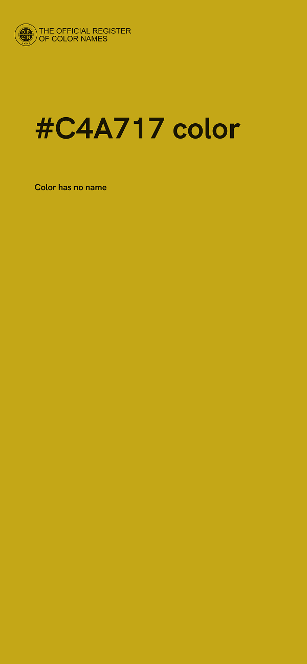 #C4A717 color image