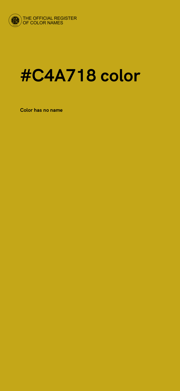 #C4A718 color image