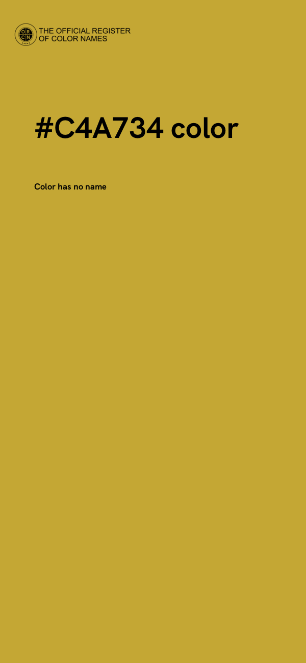 #C4A734 color image