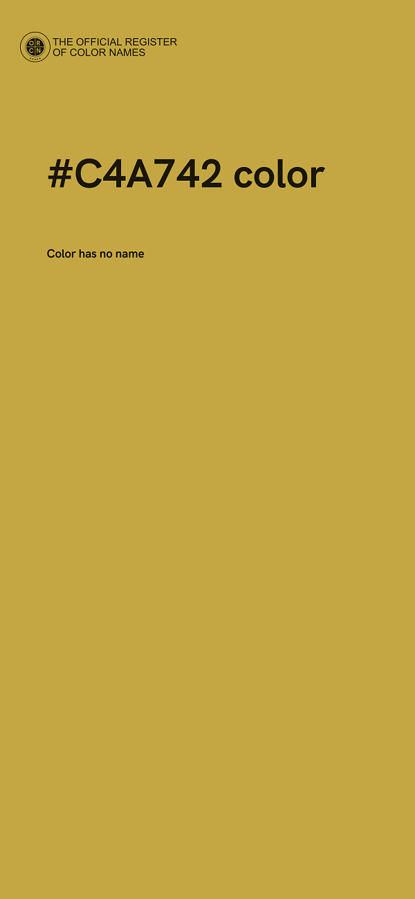 #C4A742 color image