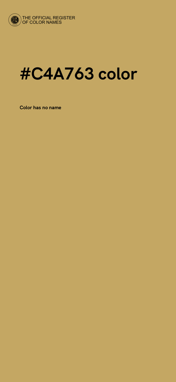 #C4A763 color image