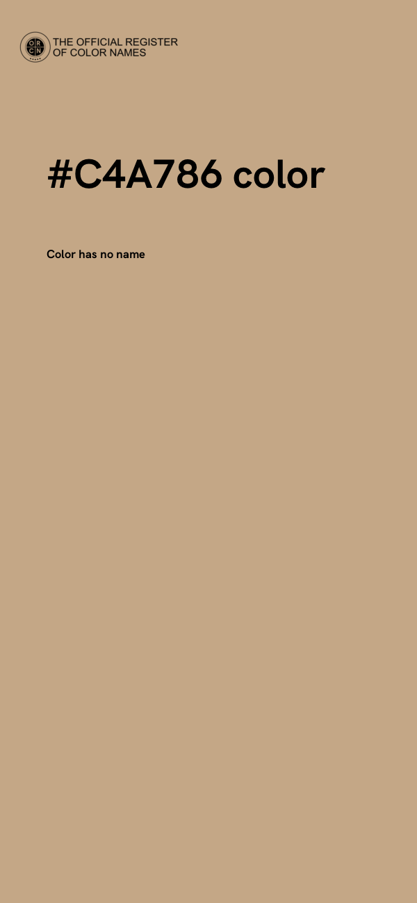 #C4A786 color image